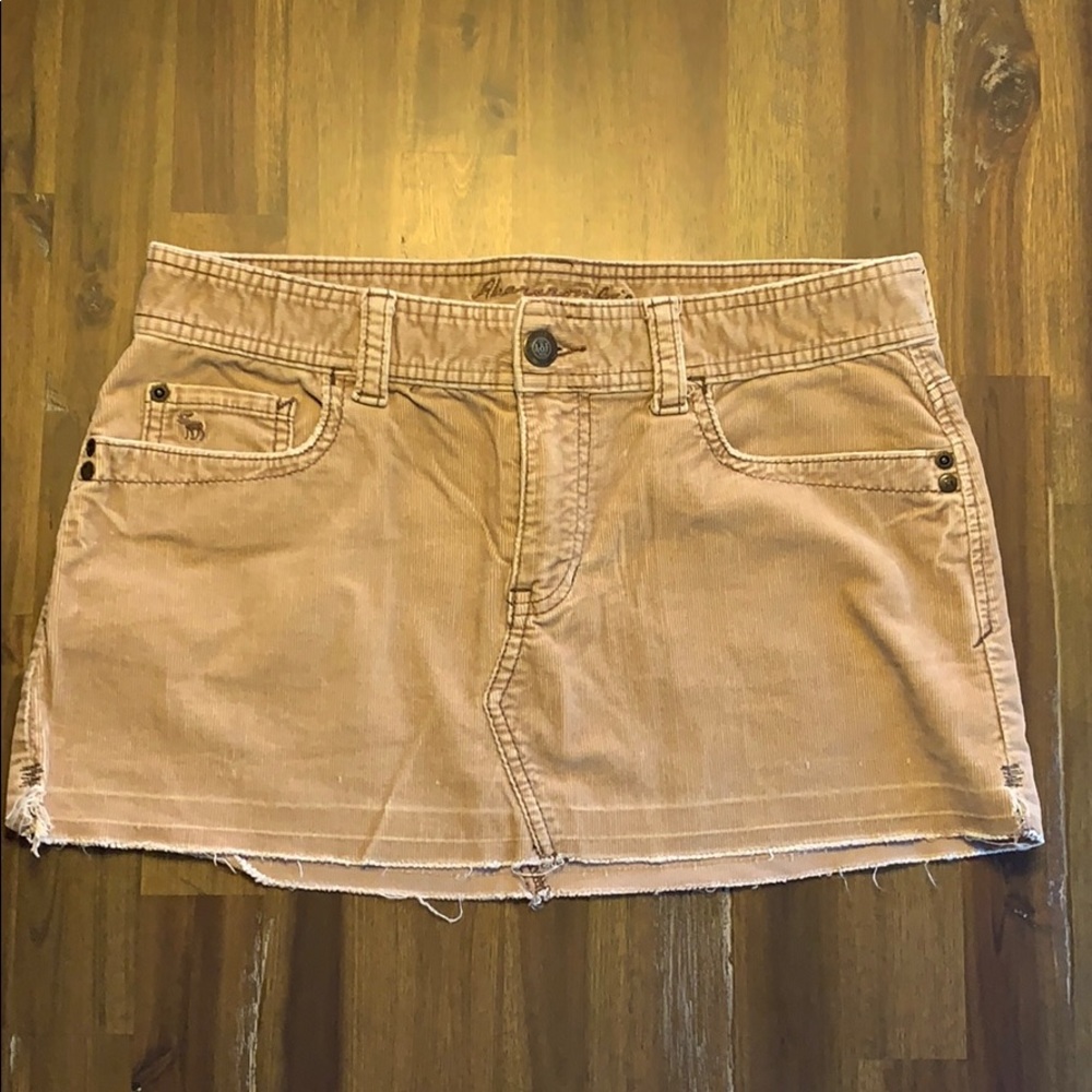 Abercrombie and Fitch Tan Corduroy Skirt